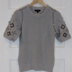 Banana republic short sleeve jewel sleeve sweater